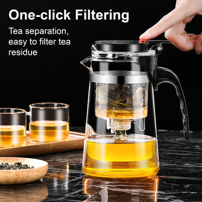 Elegant Glass Infuser Teapot