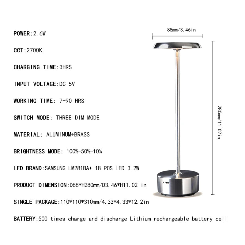 LumiGlow Rechargeable Lamp