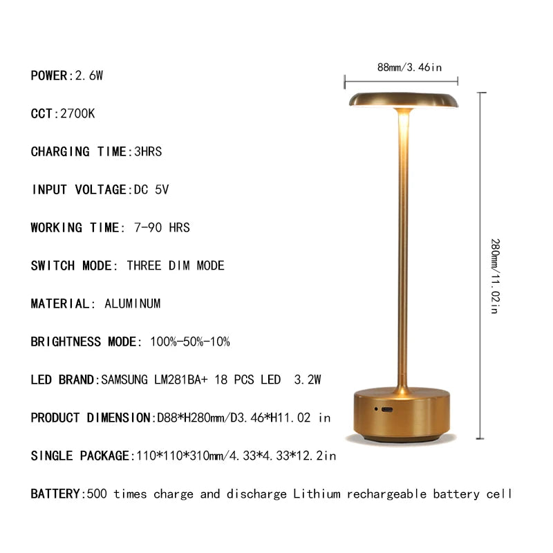 LumiGlow Rechargeable Lamp