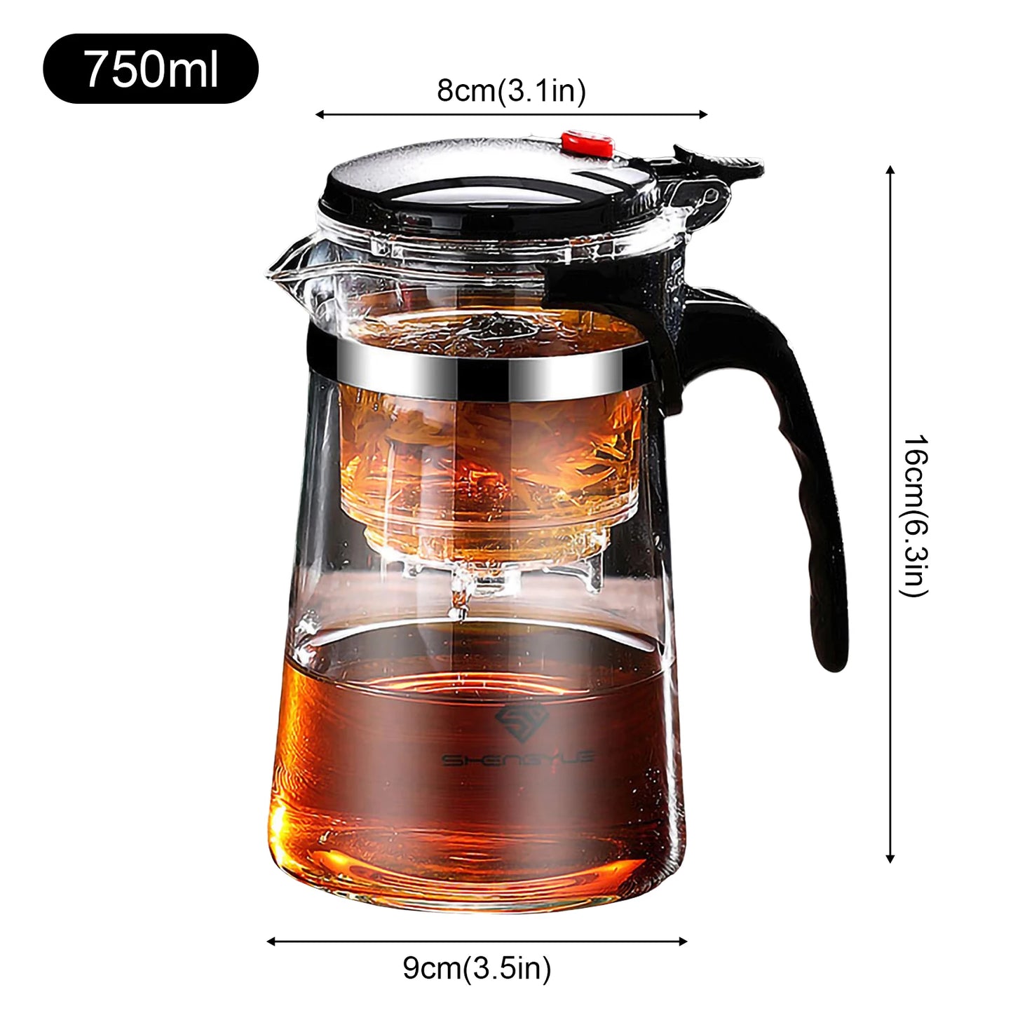 Elegant Glass Infuser Teapot